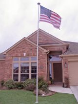 Old Glory Proudly Waving in the Front Yard